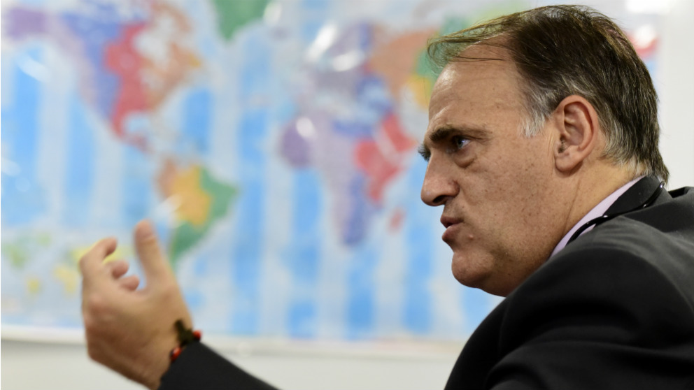 Javier Tebas, en sus tiempos como abogado.