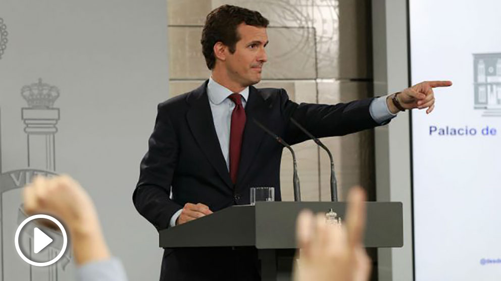 Pablo Casado, este lunes en Moncloa