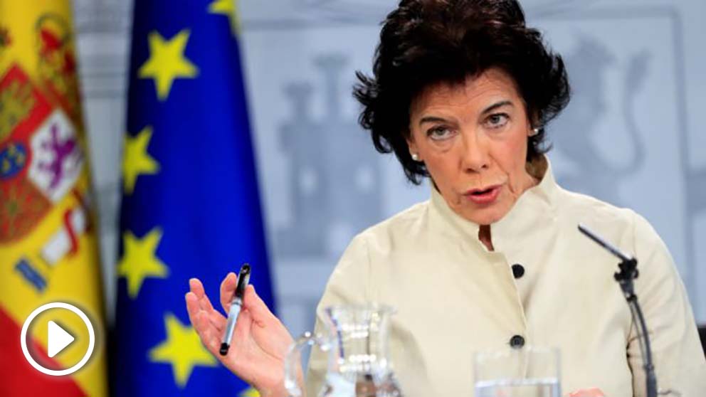 La ministra portavoz Isabel Celaá, durante la rueda de prensa tras el Consejo de ministros