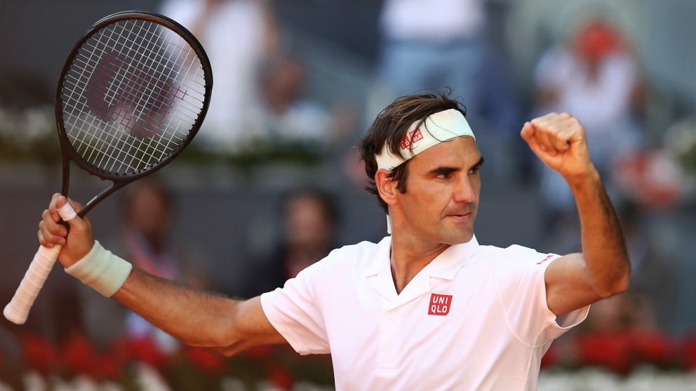 Federer celebra la victoria. (Getty)