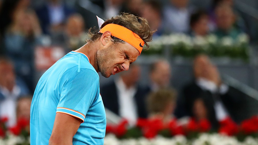 Nadal, después de un punto. (Getty)