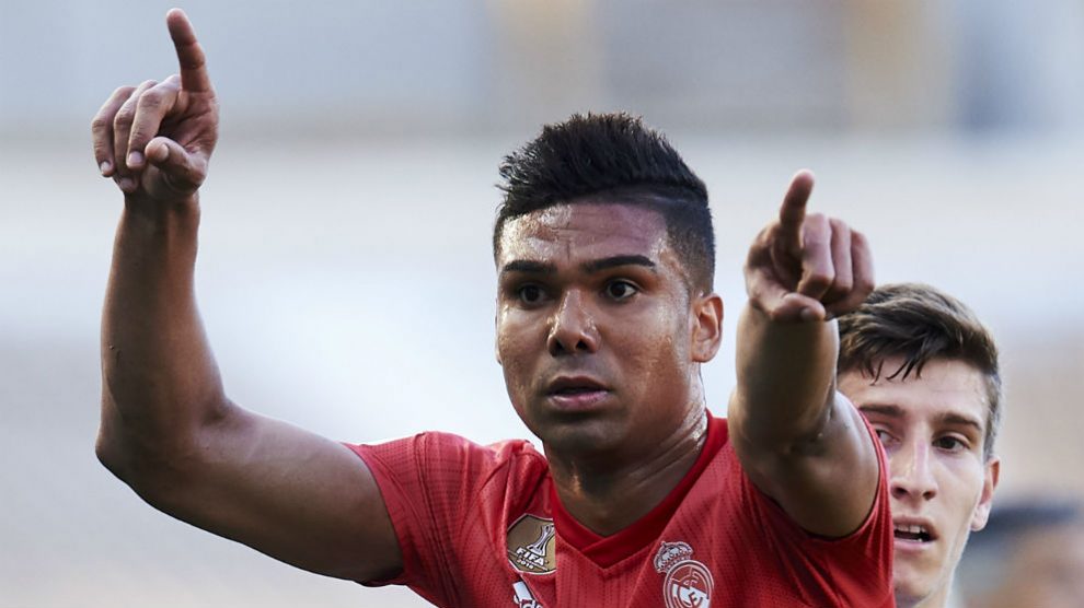 Casemiro, durante un partido. (Getty)