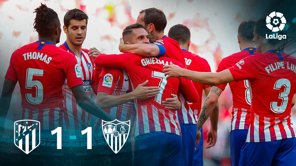 El Atlético certificó la segunda plaza tras vencer empatar contra el Sevilla.