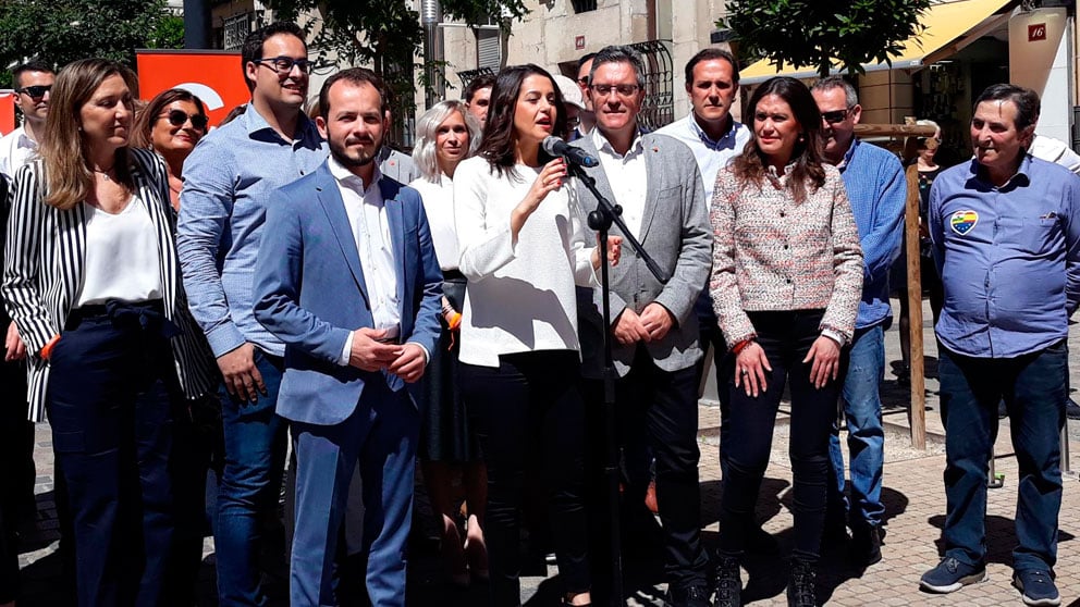 Inés Arrimadas en un acto de campaña por las elecciones del próximo 26 de mayo. Foto: EP