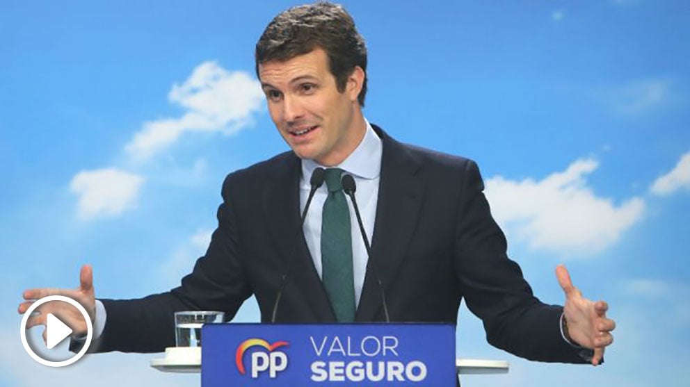 El presidente del Partido Popular, Pablo Casado (Foto: Europa Press)