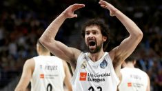 Sergio Llull durante un partido con el Real Madrid.