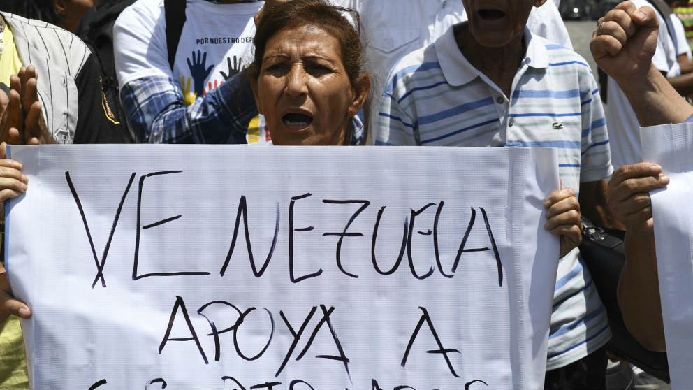 Manifestantes contra Maduro (AFP)