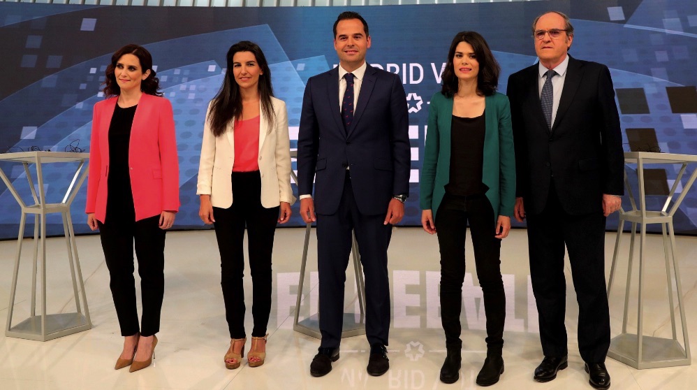 Debate de Telemadrid de las elecciones autonómicas. (Foto. EFE)