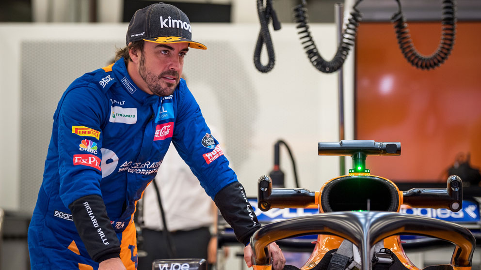Fernando Alonso, en su última temporada en la Fórmula 1. (AFP)