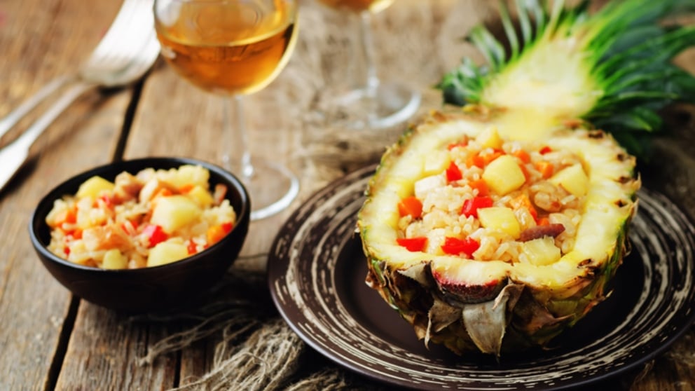 Receta de arroz tropical