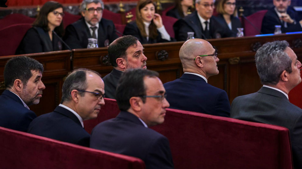 Los independentistas en el Supremo. Foto: Europa Press