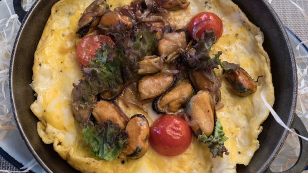 Receta de tortilla de mejillones