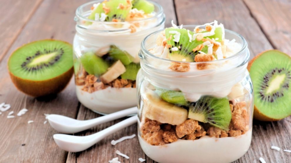 Receta de kiwis con crema