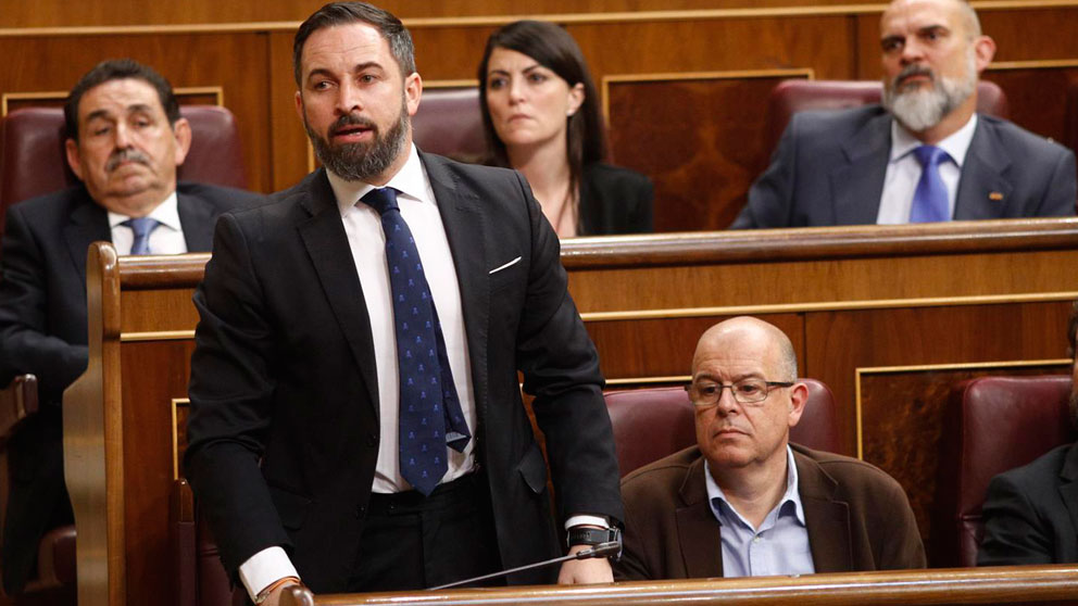 Santiago Abascal, que se estrena como diputado en esta XIII legislatura, en el Congreso de los Diputados. Foto: EP