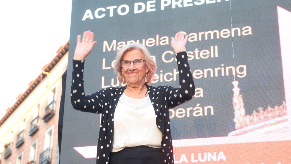 La alcaldesa de Madrid, Manuela Carmena, durante un acto electoral de cara a las elecciones del 26-M. Foto: EP