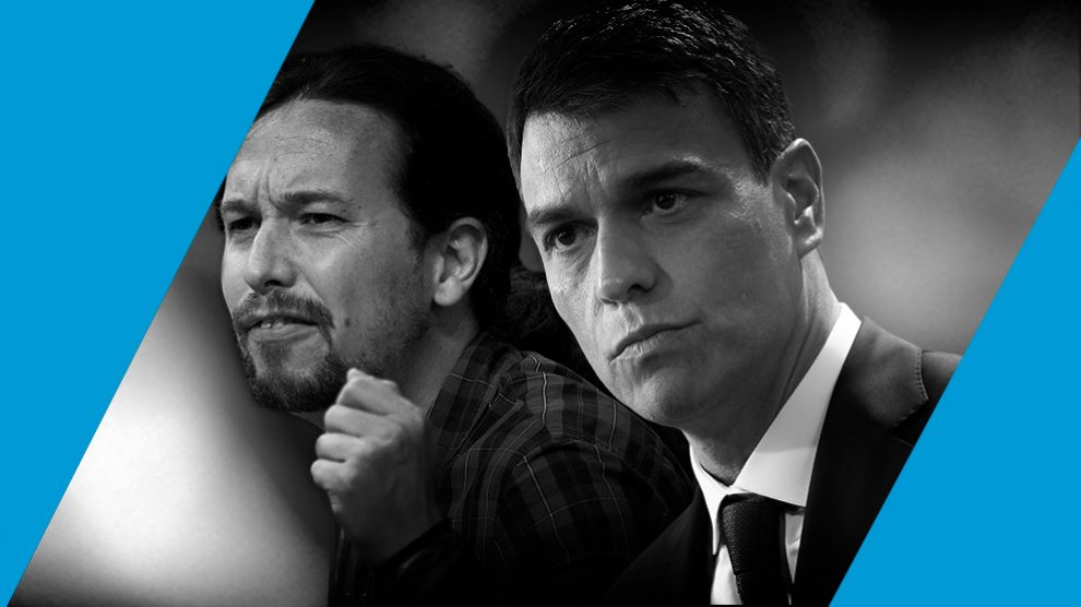 Pablo Iglesias y Pedro Sánchez.