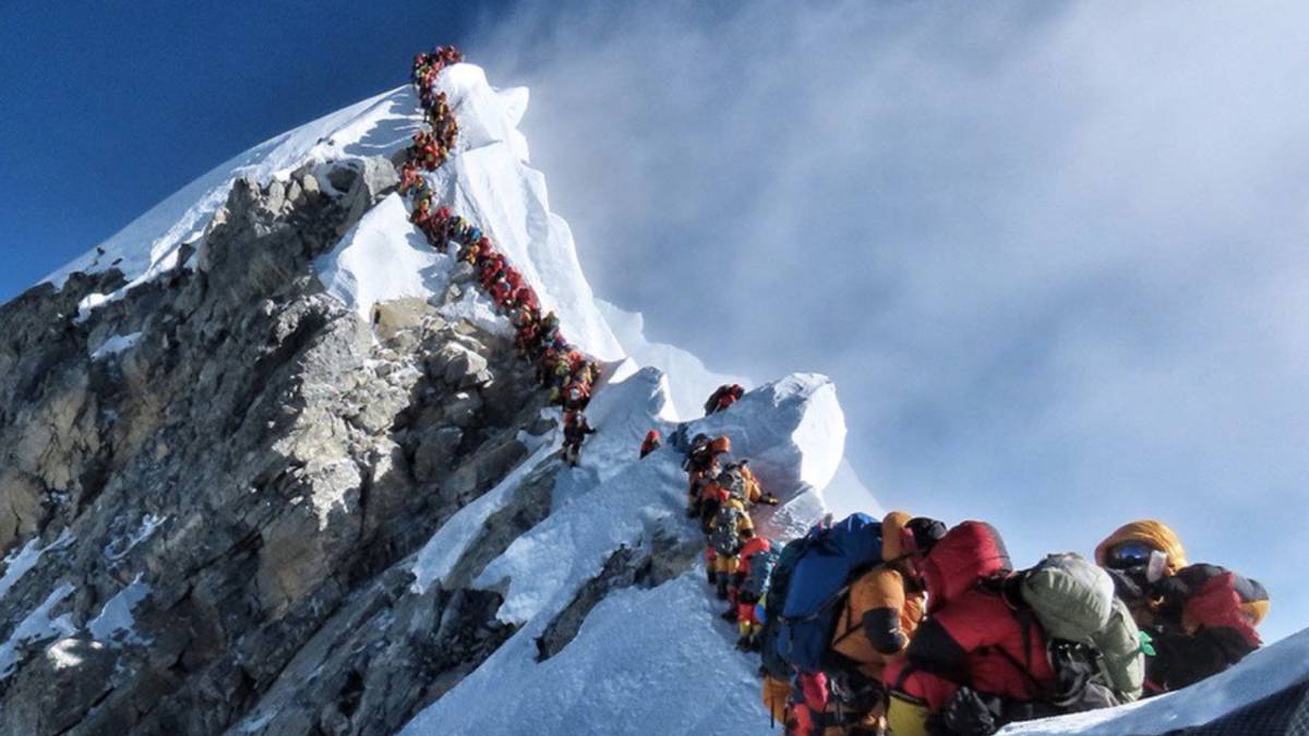 Las terribles aglomeraciones que vive el Everest estos días.