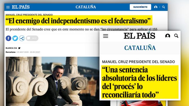 El País vuelve a manipular quitando de su web el polémico titular de Cruz