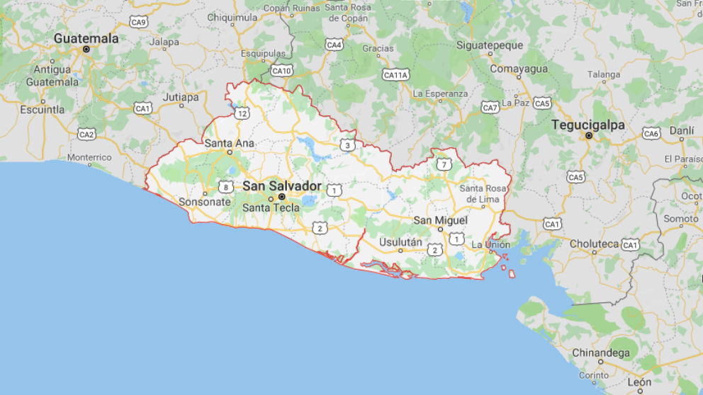 El Salvador. Google Maps
