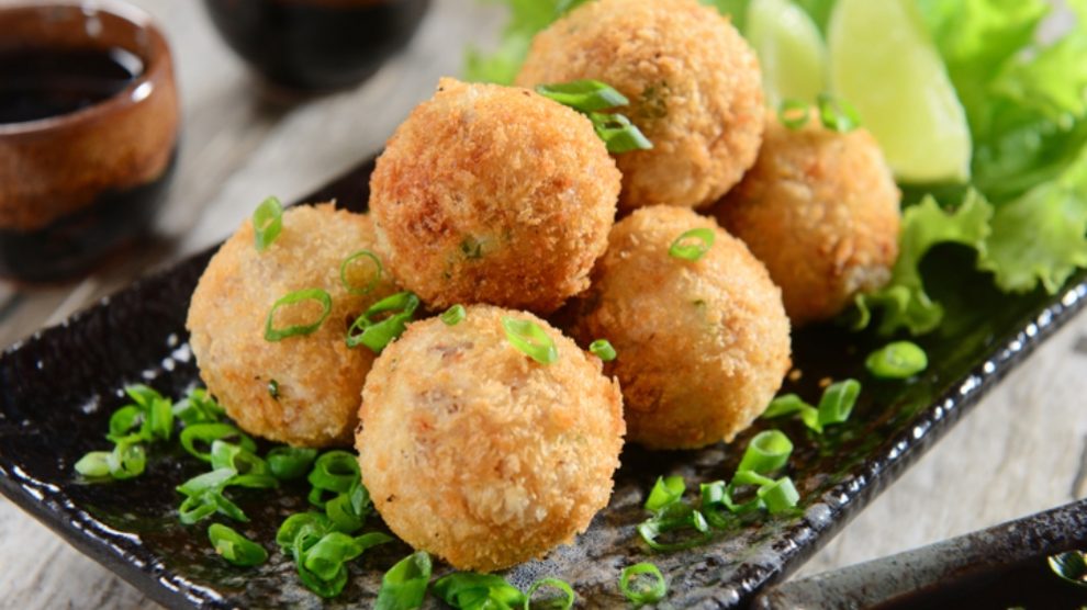 Croquetas de bacon con espinacas