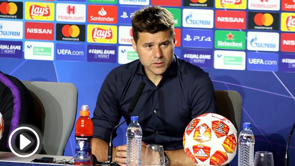 Pochettino, durante una rueda de prensa. (Enrique Falcón)