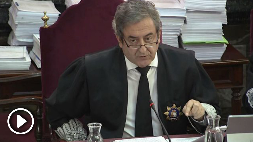 El fiscal Javier Zaragozaen una imagen de archivo durante el juicio al ‘procés’. EFE