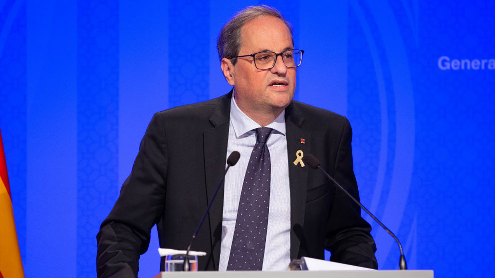 Quim Torra en el Palau de la Generalitat. (Foto: Europa Press)