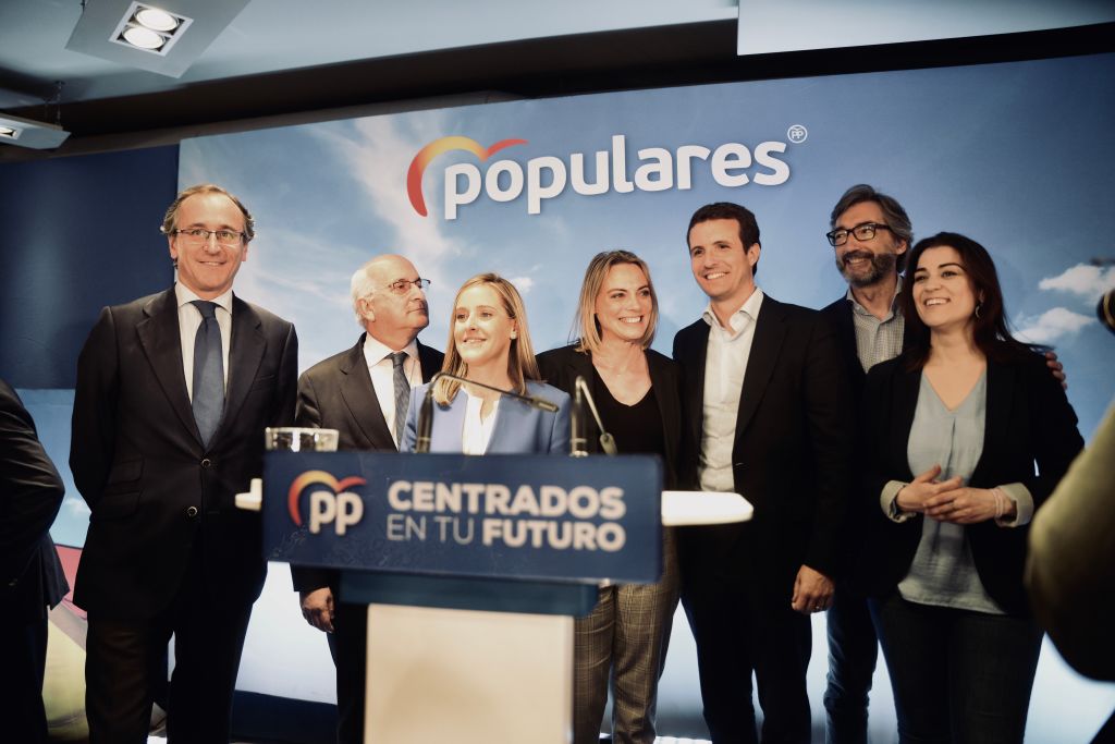 Pablo Casado, líder del PP, en la campaña electoral @Getty