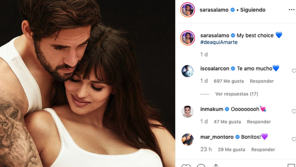 Isco y Sara Sálamo se intercambian mensajes en Instagram. (Instagram)