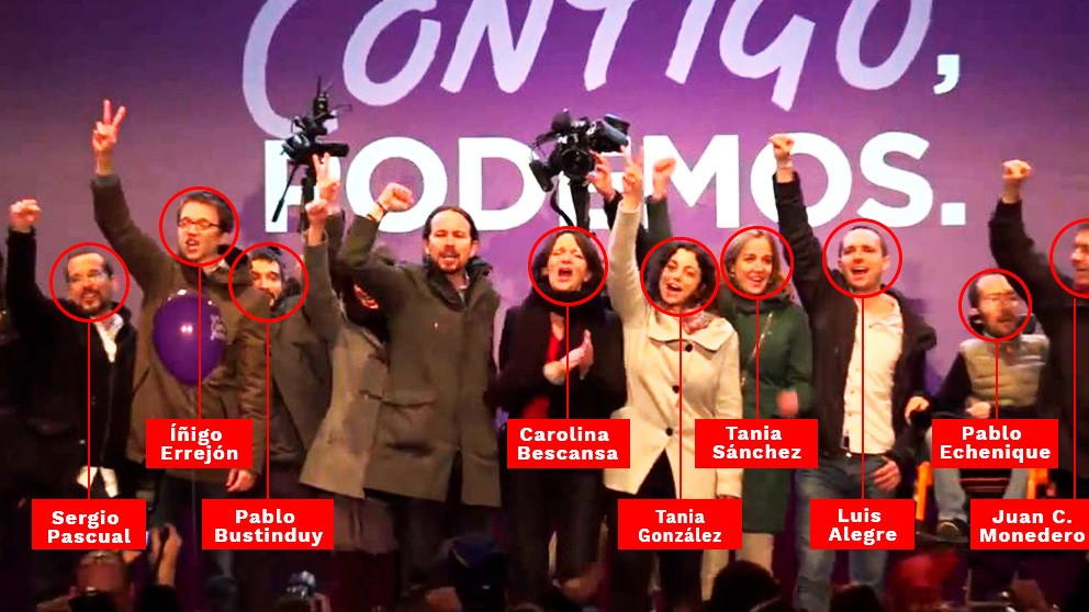 Los purgados por Pablo Iglesias que ya no siguen en Podemos en esta foto de 2015