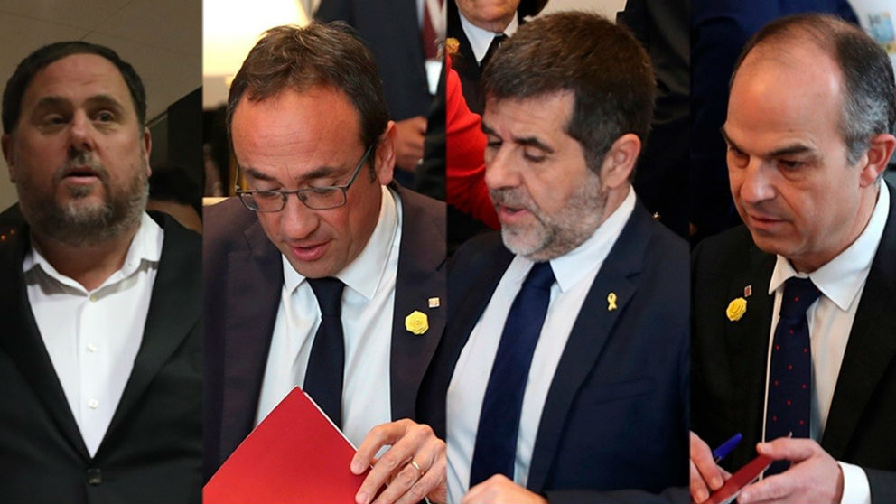 Oriol Junqueras, Josep Rull, Jordi Sánchez y Jordi Turull.