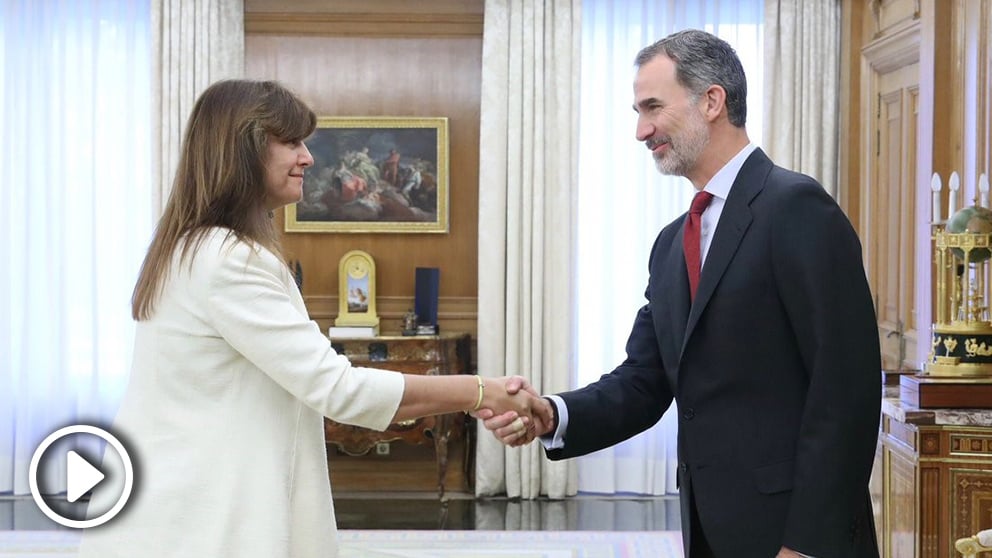 El Rey recibe a Laura Borràs en la Zarzuela