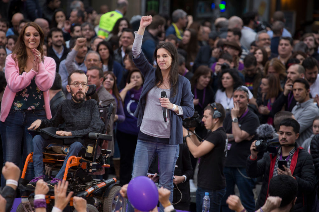 Irene Montero en campaña electoral de Podemos @getty