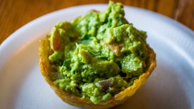 Patacones con guacamole