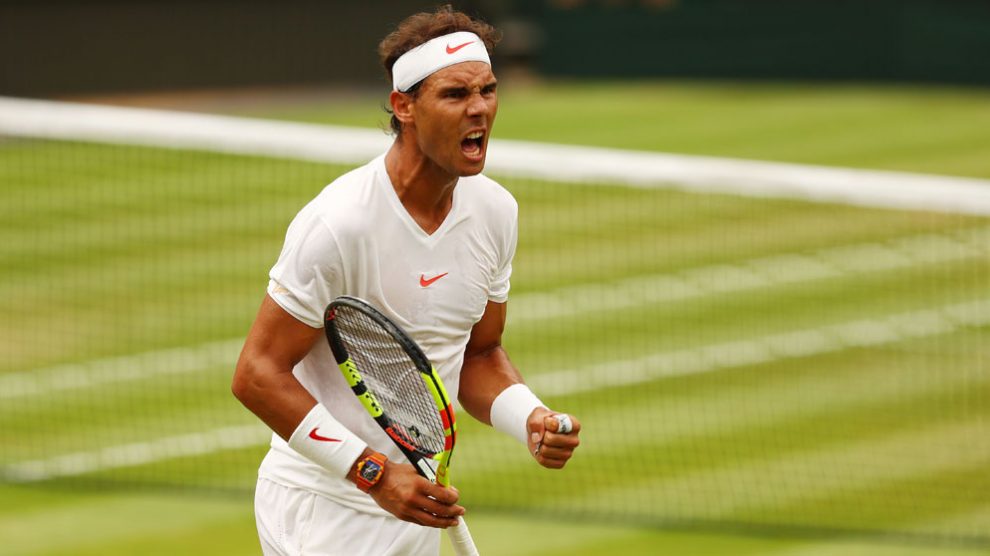 Nadal-celebra-un-punto-durante-la-pasada-edición-de-Wimbledon-(Getty)
