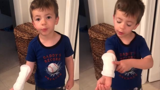 Facebook: Un niño confunde una compresa con una tirita