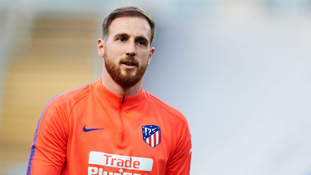 Jan Oblak durante un entrenamiento (Getty).