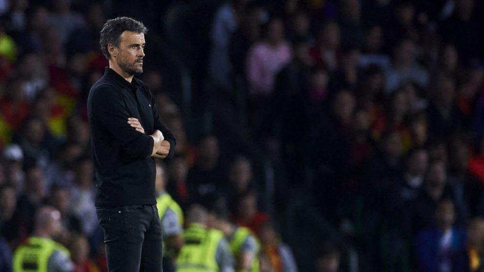 Luis-Enrique,-durante-un-encuentro-con-España-(Getty)