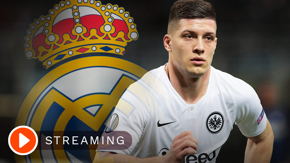 Presentación de Luka Jovic en streaming.