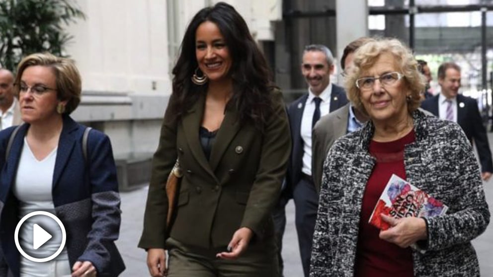 Puri Causapié (PSOE), Begoña Villacís (Ciudadanos) y Manuela Carmena (Ahora Madrid). (Foto. Madrid)