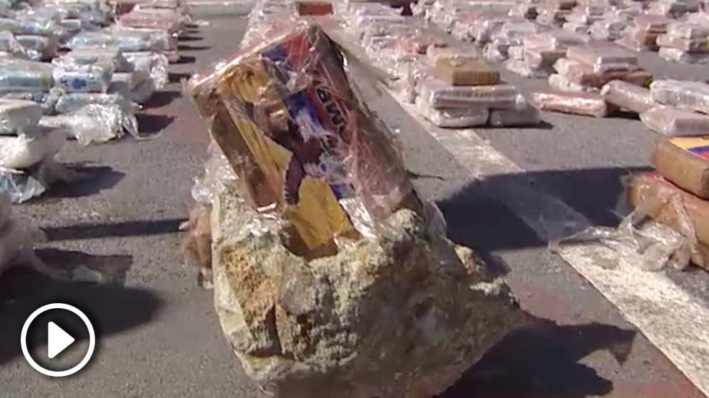 La policía se incauta de 800 kilos de cocaína camuflados en 188 toneladas de rocas