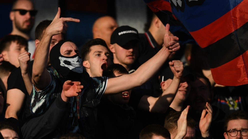 Hooligans del Crystal Palace. (Getty)
