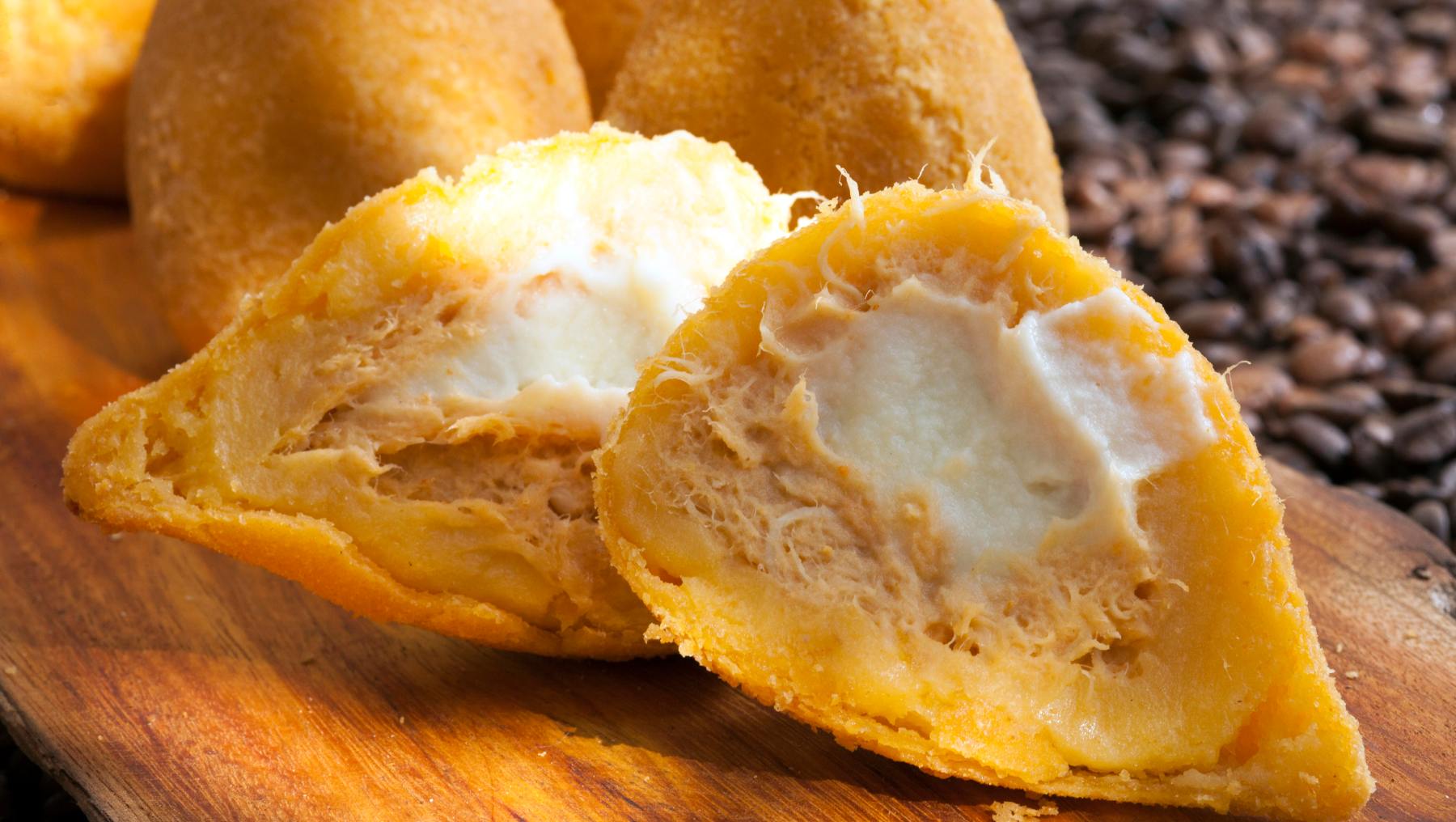 Brasilian snack coxinha.