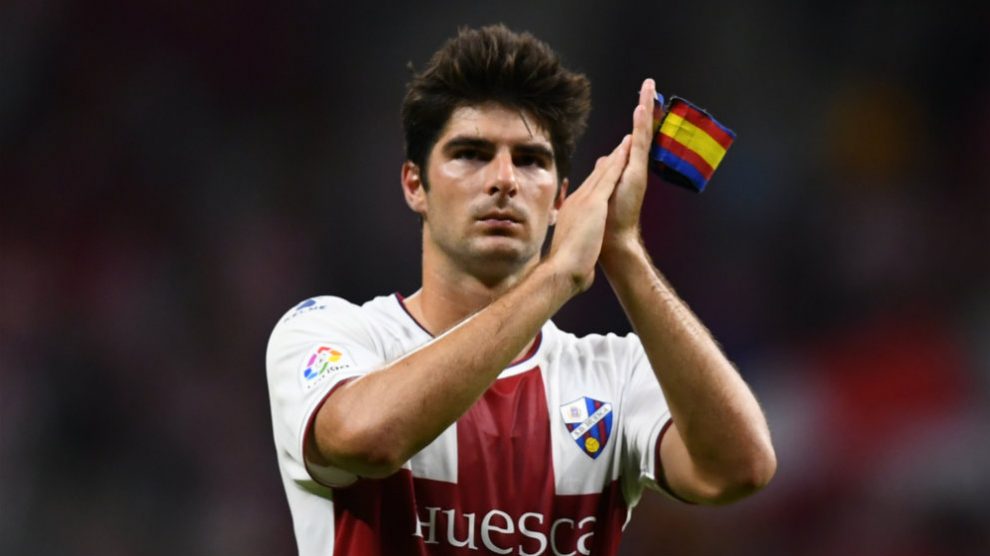 Gonzalo Melero con el Huesca (AFP)