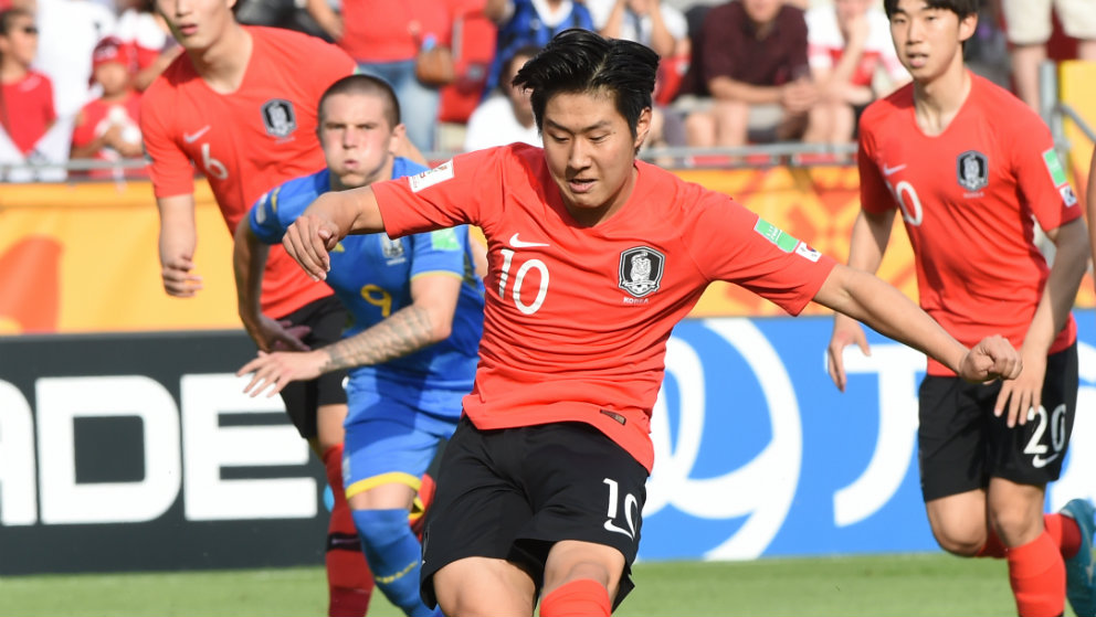 Kang In Lee con Corea ante Ucrania (AFP)