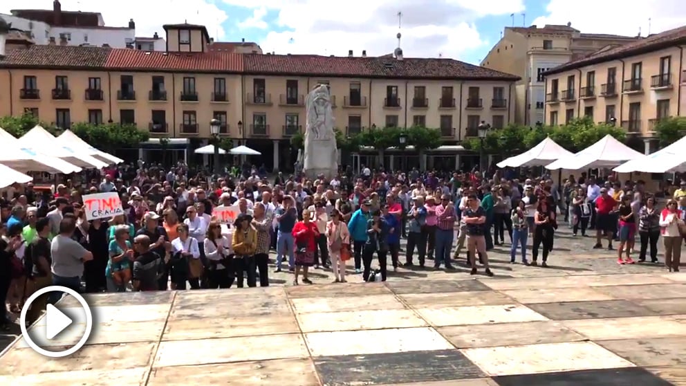 Protestas en Palencia contra el nuevo alcalde de C’s.