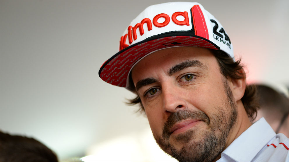 Fernando Alonso, durante las 24 horas de Le Mans. (AFP)
