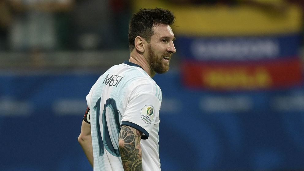 Messi, durante un partido de la Copa América. (AFP)