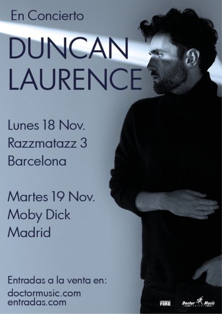 Duncan Laurence, ganador de ‘Eurovisión 2019’, confirma su gira por España