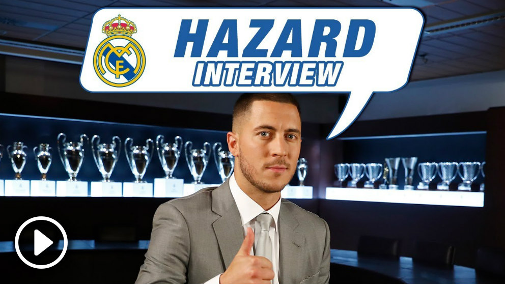 Eden Hazard apareció por primera vez en las cámaras de Real Madrid Televisión.